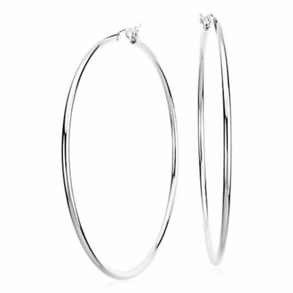 Boutique Jewelry - NEW! 2" Silver Hoop Earrings